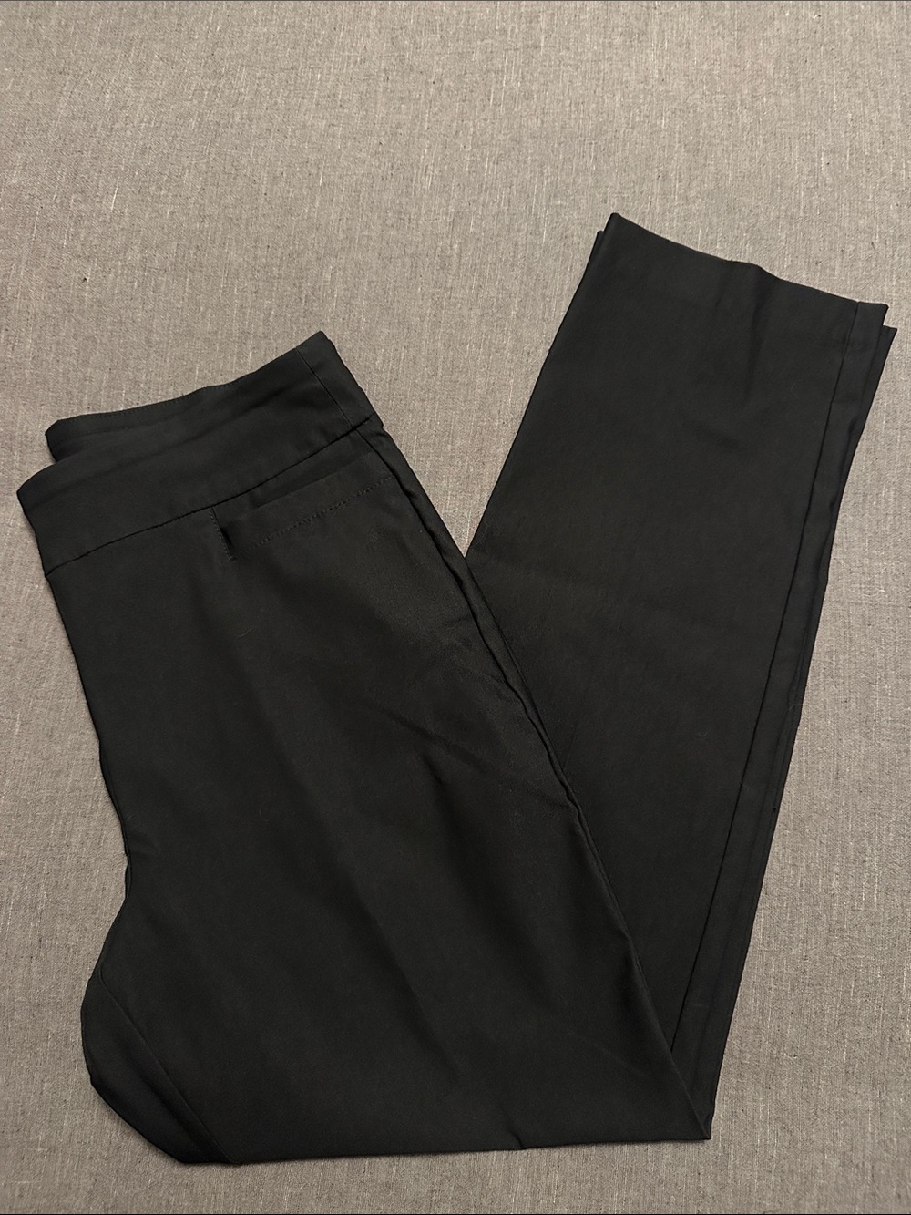 Kim Rogers Black Straight-Leg Women's Pants with Tummy Control